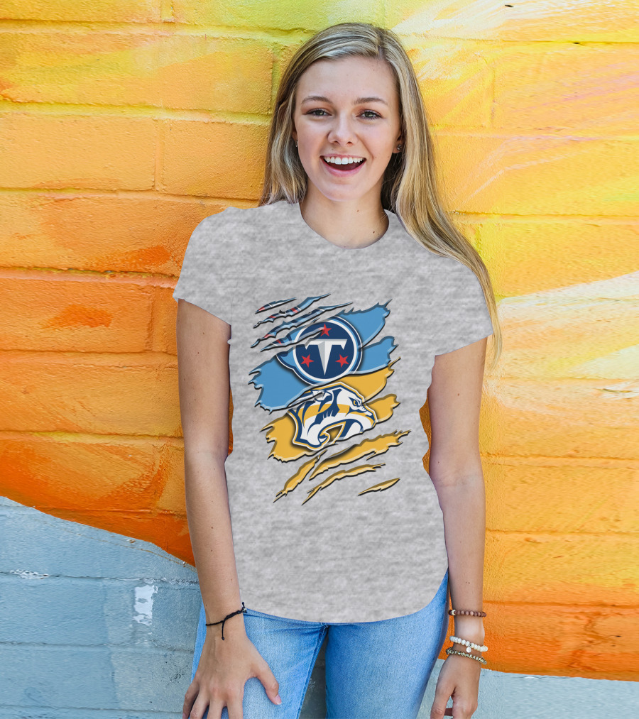 Tennessee Titans Nashville Predators Rah 130 T-Shirt