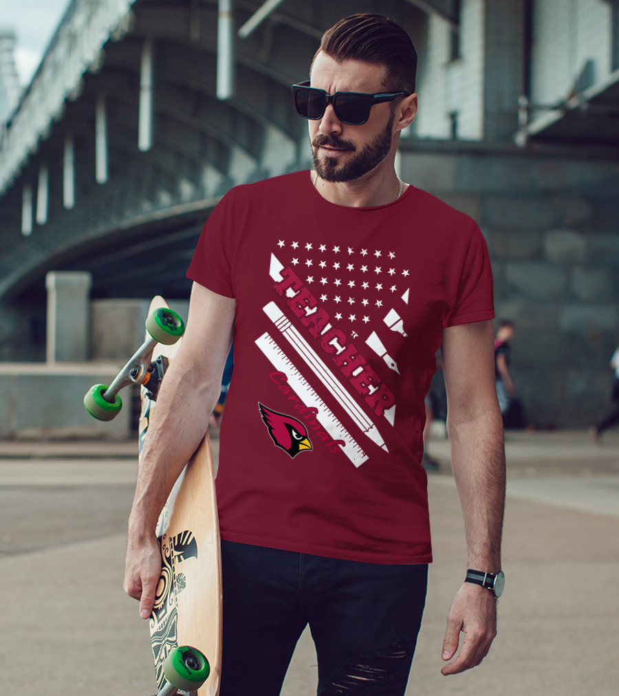 Arizona Cardinals Teacher Stars And Tools T-Shirt