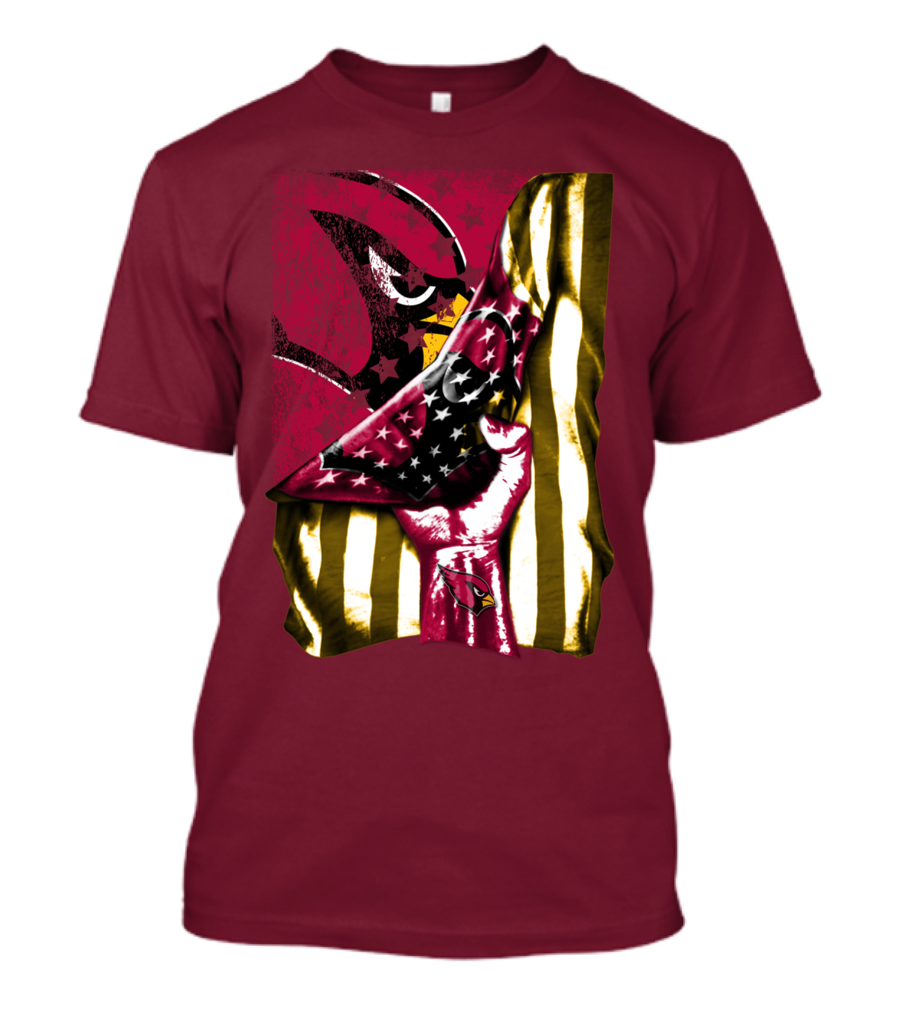 Arizona Cardinals Bold Patriotic Flag T-Shirt