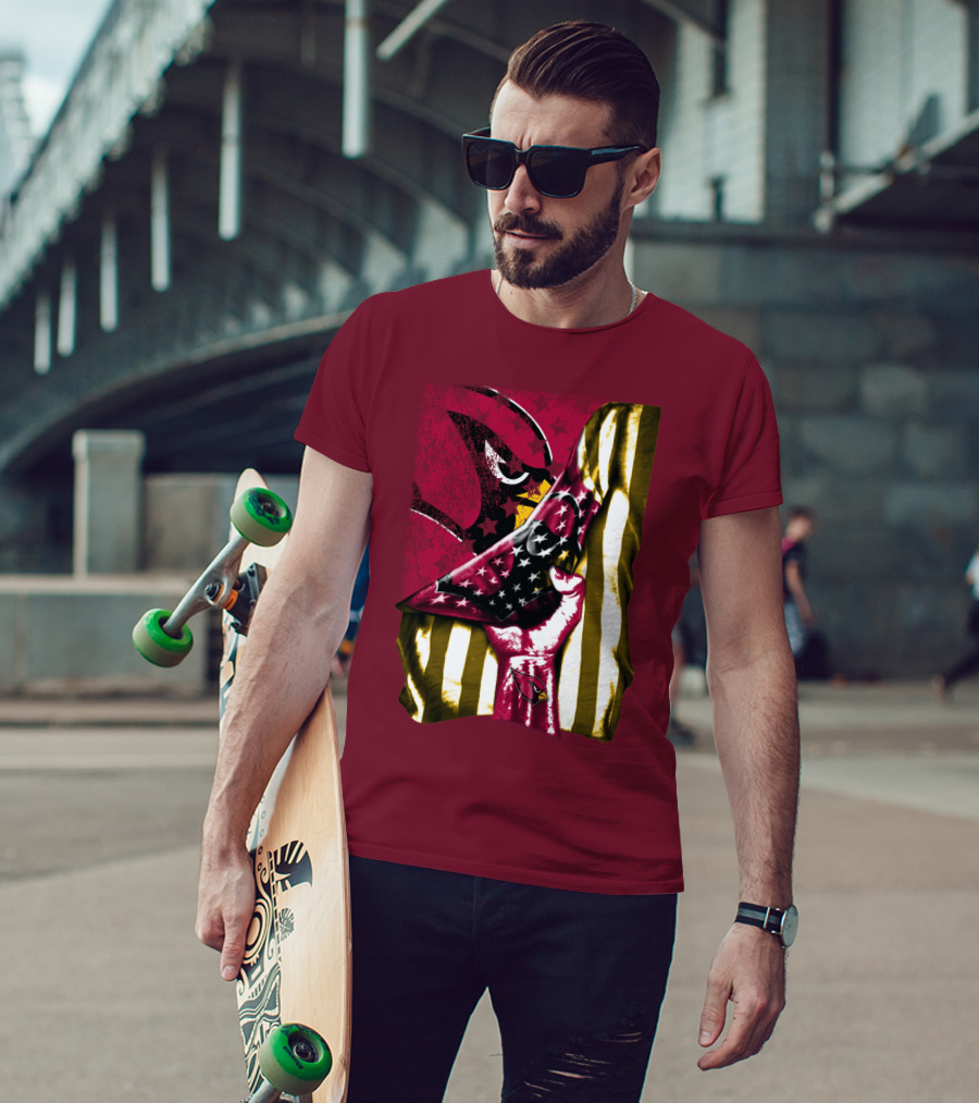 Arizona Cardinals Bold Patriotic Flag T-Shirt