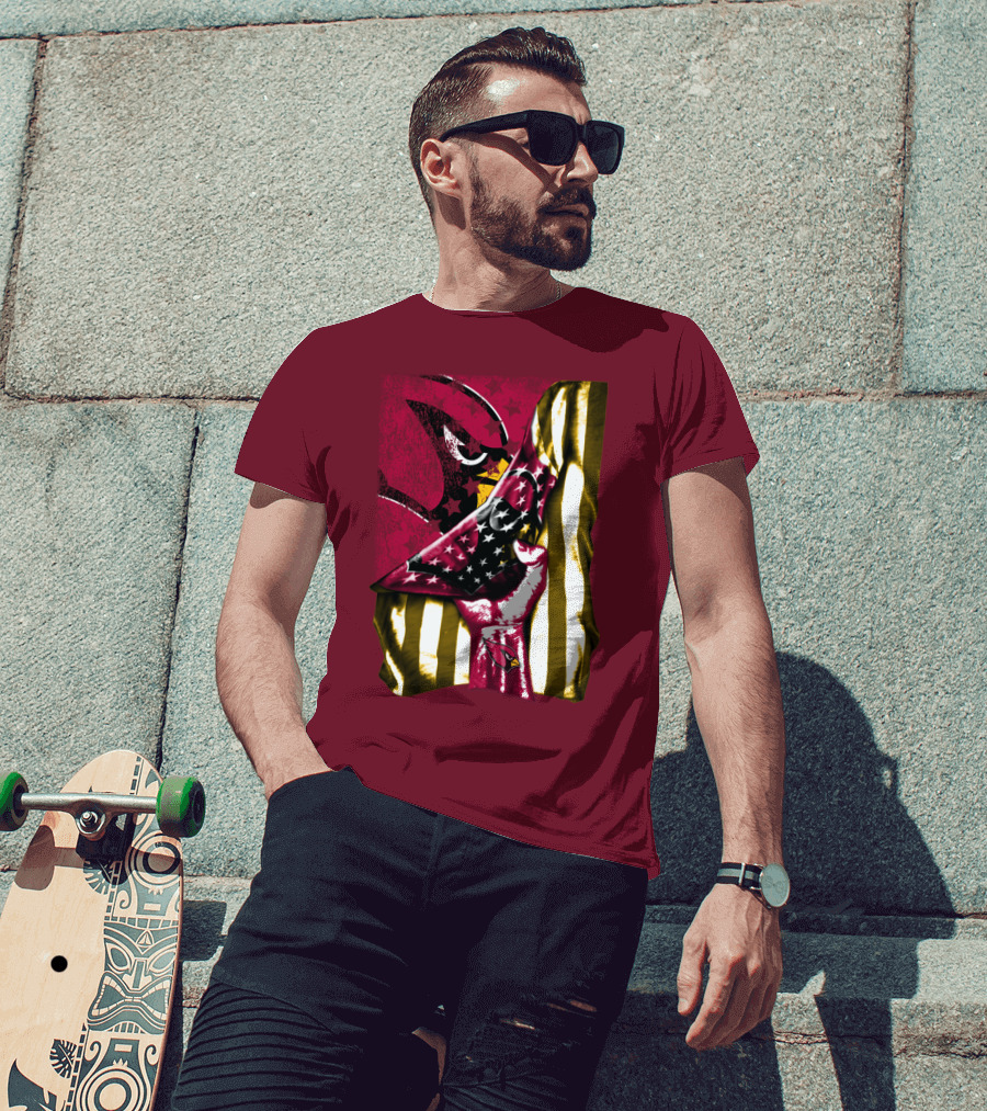 Arizona Cardinals Bold Patriotic Flag T-Shirt