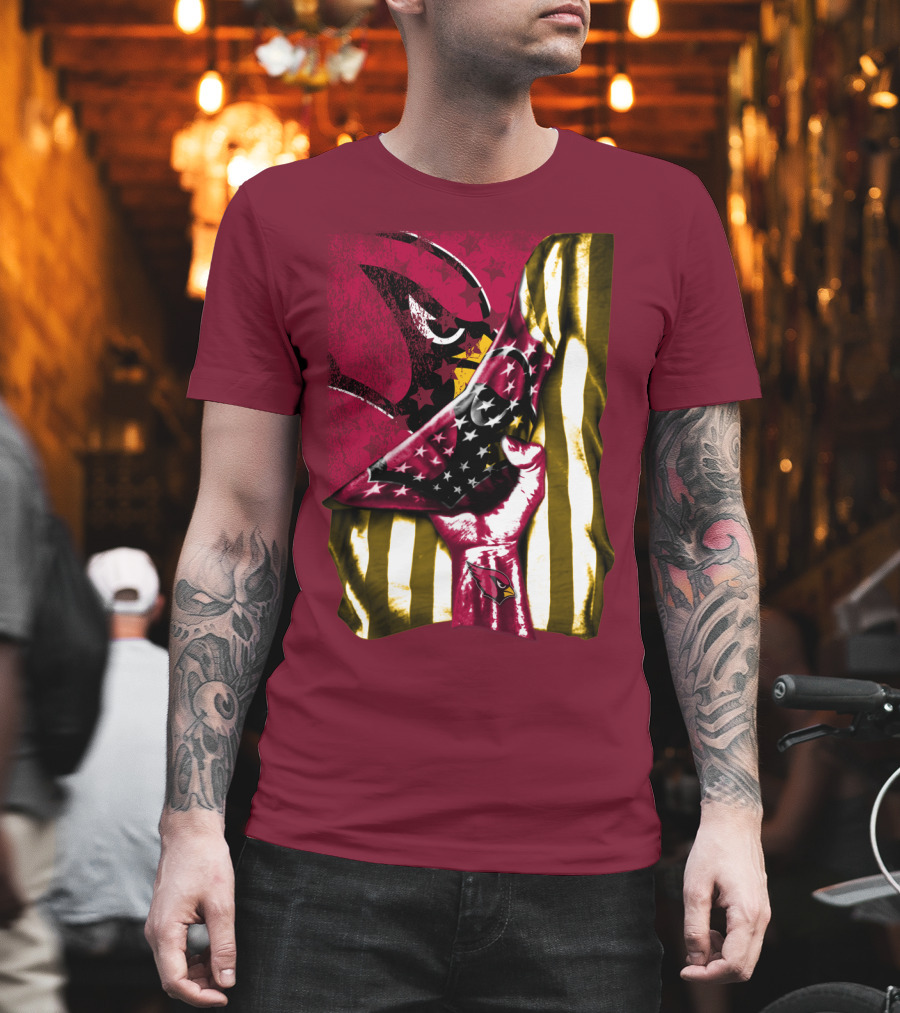 Arizona Cardinals Bold Patriotic Flag T-Shirt