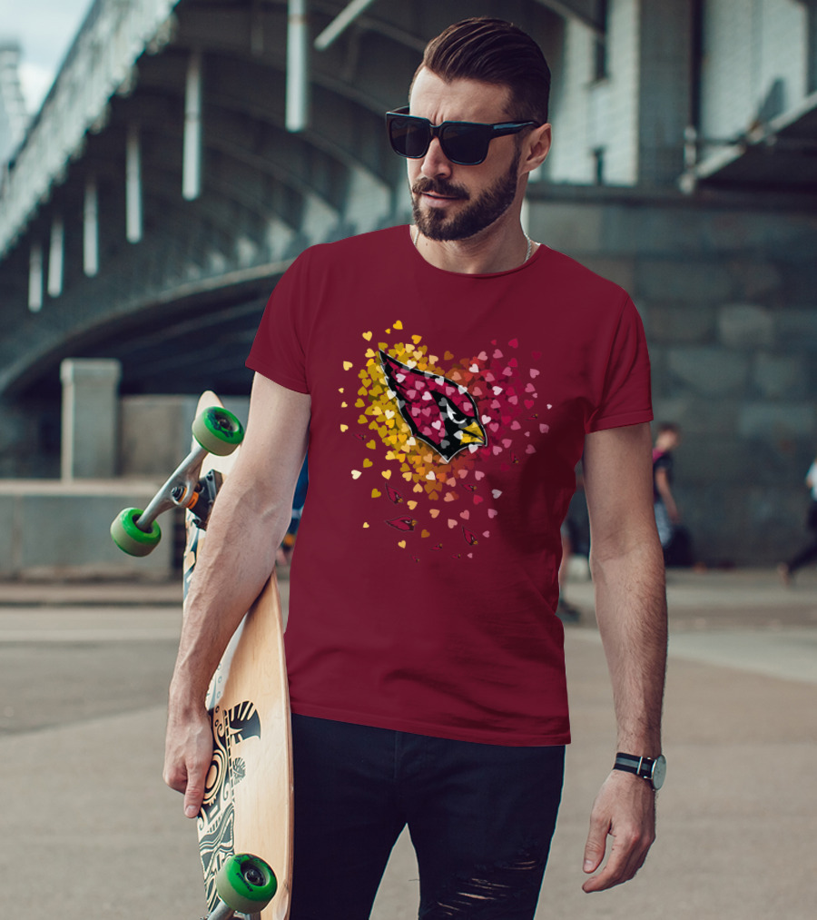 Arizona Cardinals Heart Symbol Burst T-Shirt
