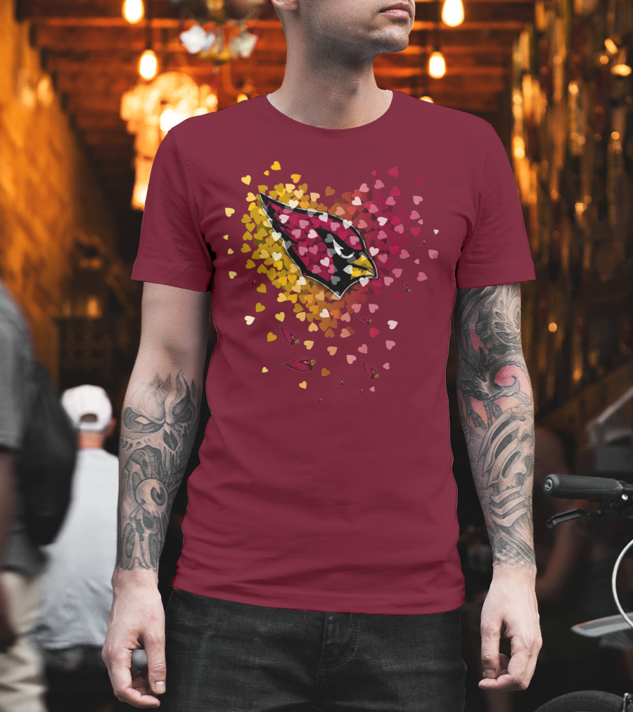 Arizona Cardinals Heart Symbol Burst T-Shirt