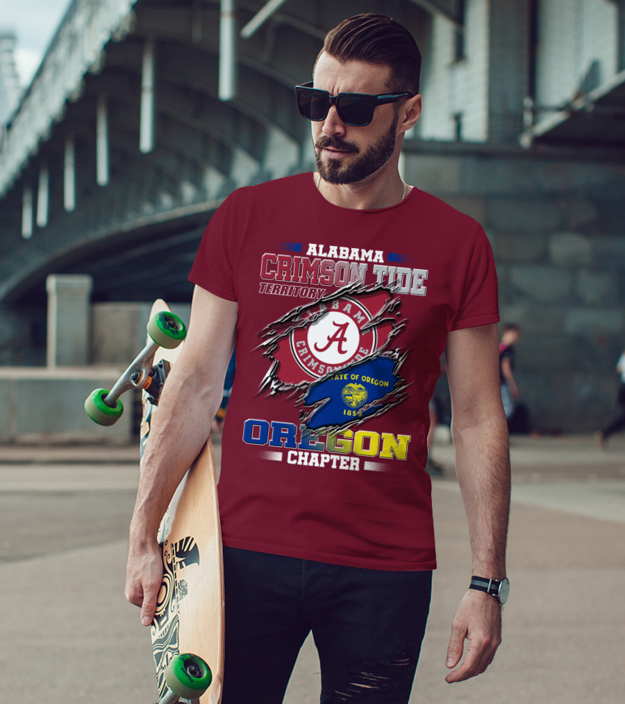 Alabama Crimson Tide Territory Oregon Chapter State Of Oregon 1859 T-Shirt