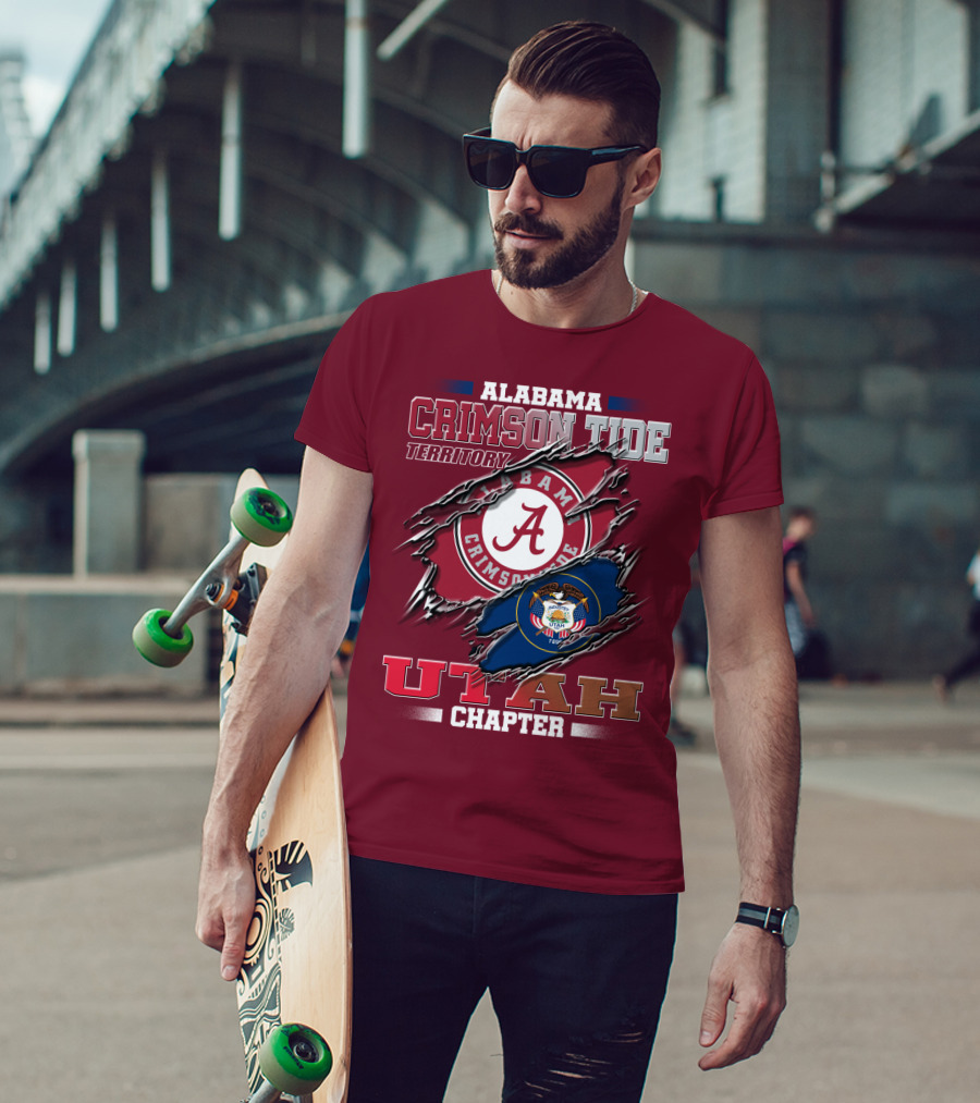 Alabama Crimson Tide Territory Utah Chapter 1896 Seal T-Shirt