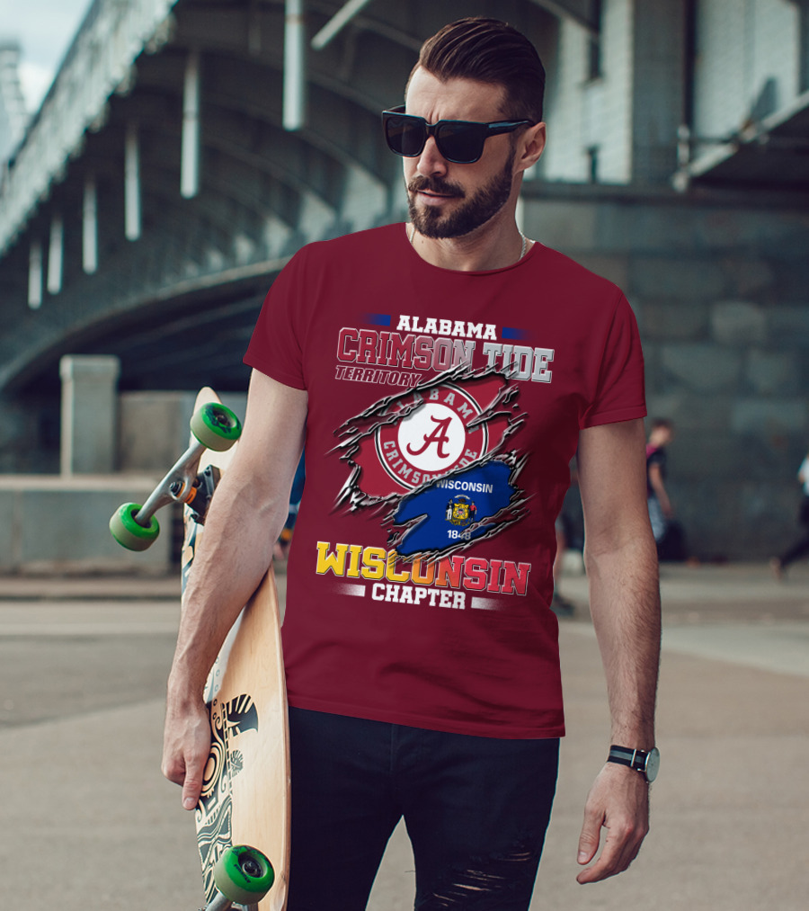 Alabama Crimson Tide Territory Wisconsin Chapter 1848 T-Shirt