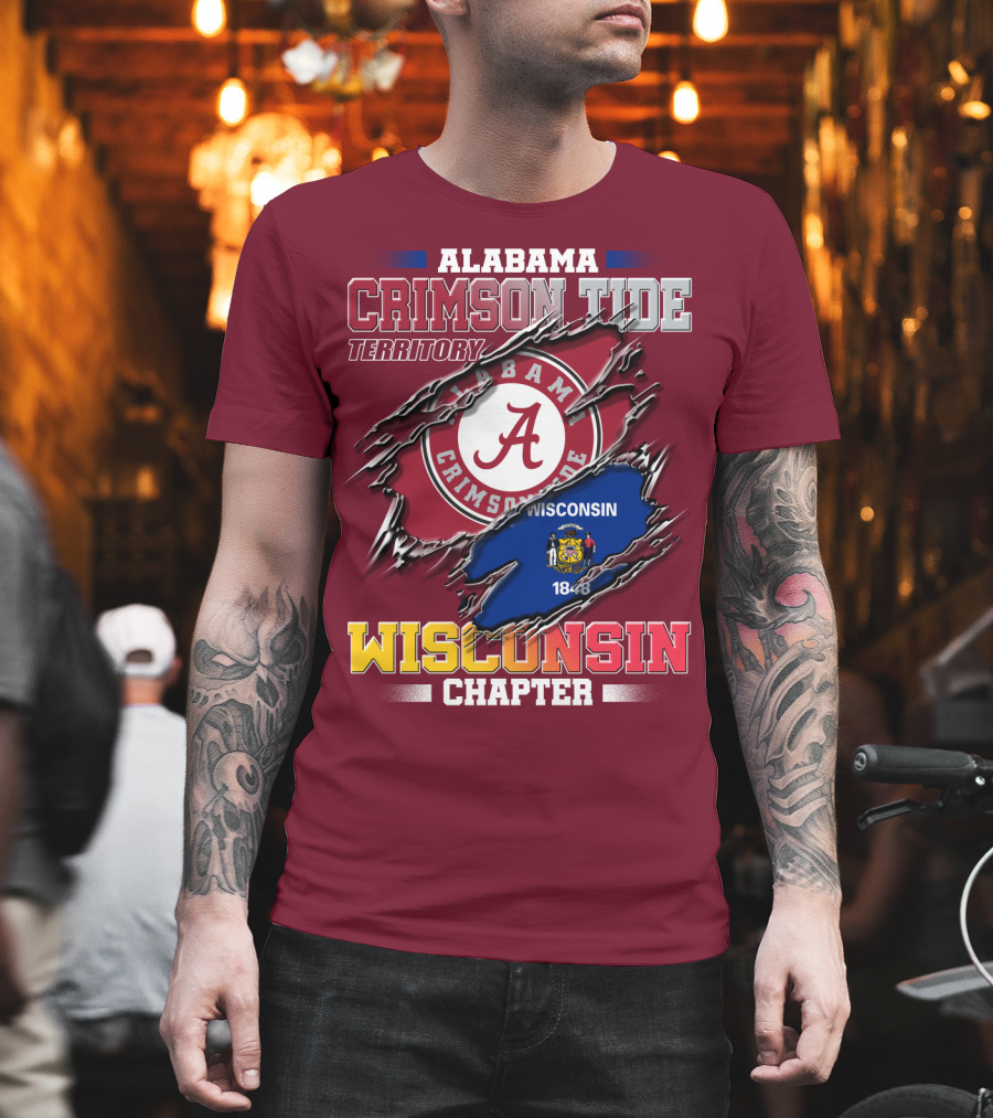 Alabama Crimson Tide Territory Wisconsin Chapter 1848 T-Shirt