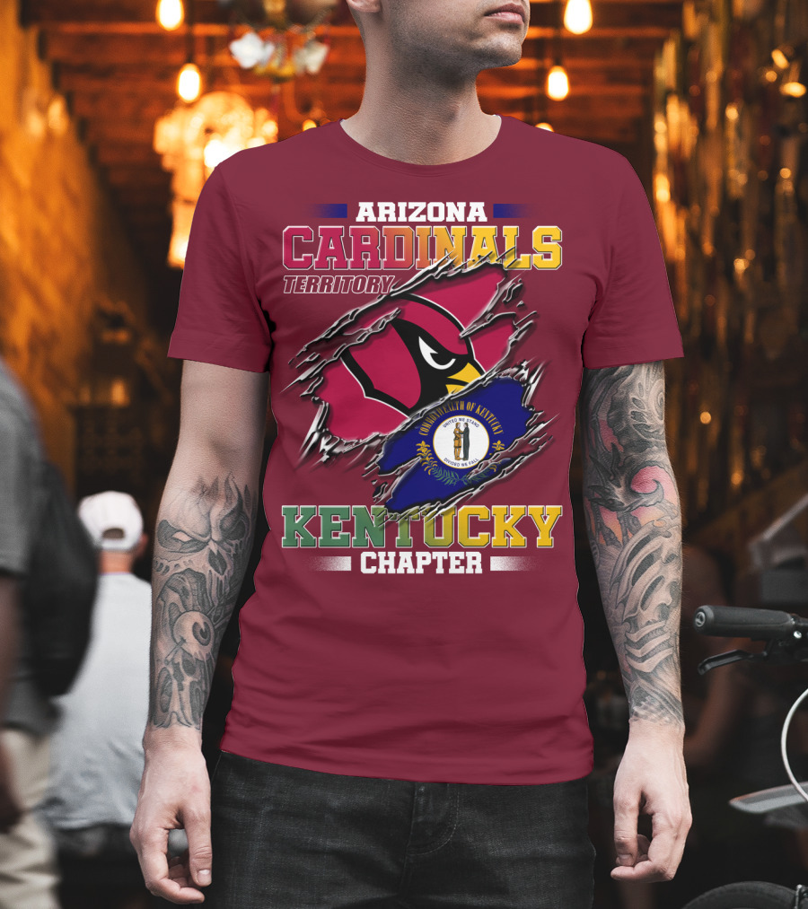 Arizona Cardinals Territory Kentucky Chapter Commonwealth Of Kentucky Flag T-Shirt