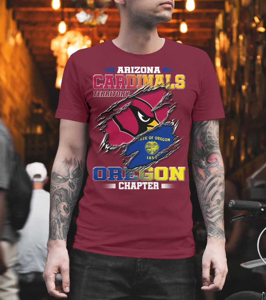Arizona Cardinals Territory Oregon Chapter State of Oregon 1859 T-Shirt