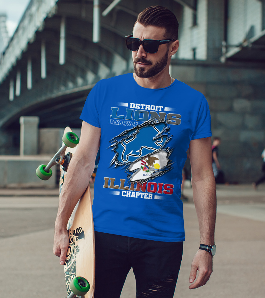 Detroit Lions Territory Illinois Chapter T-Shirt