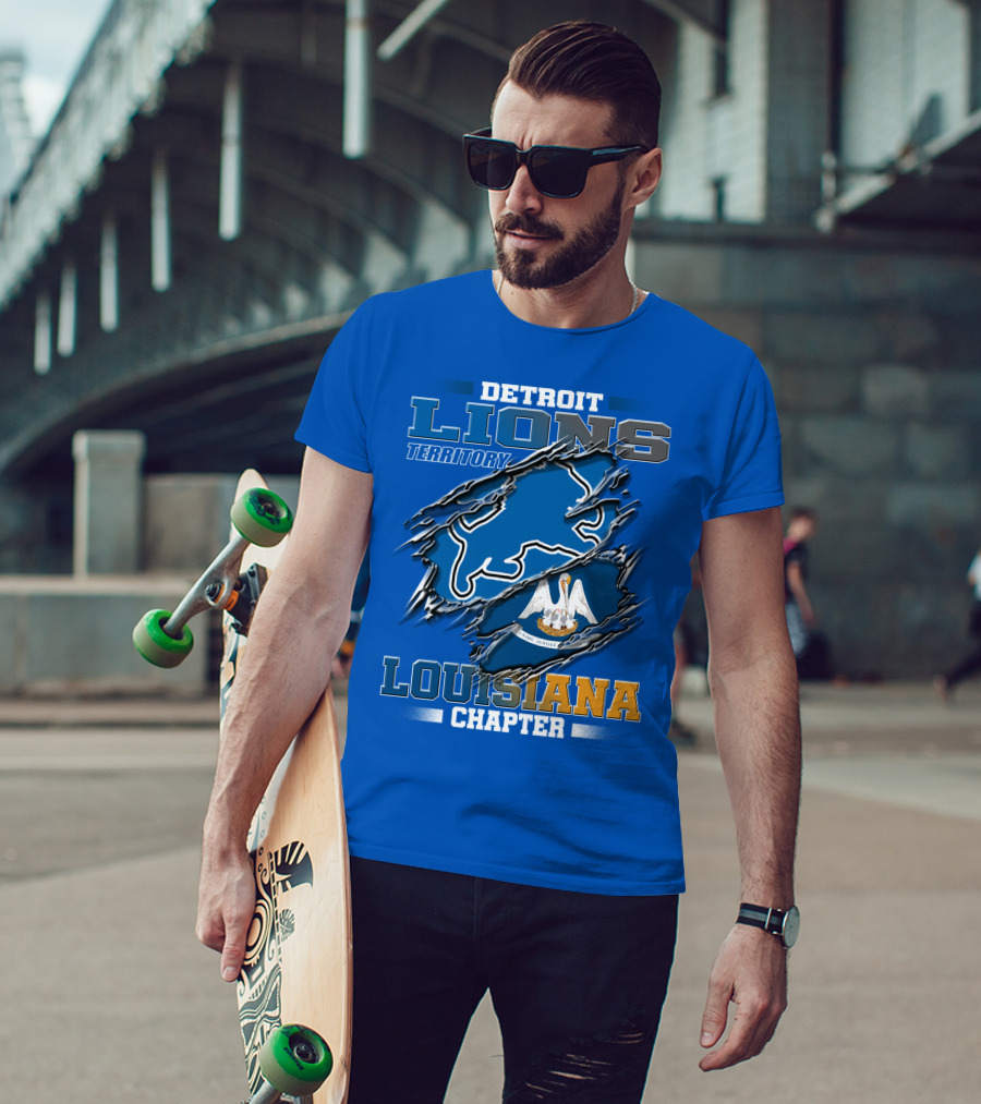 Detroit Lions Territory Louisiana Chapter T-Shirt