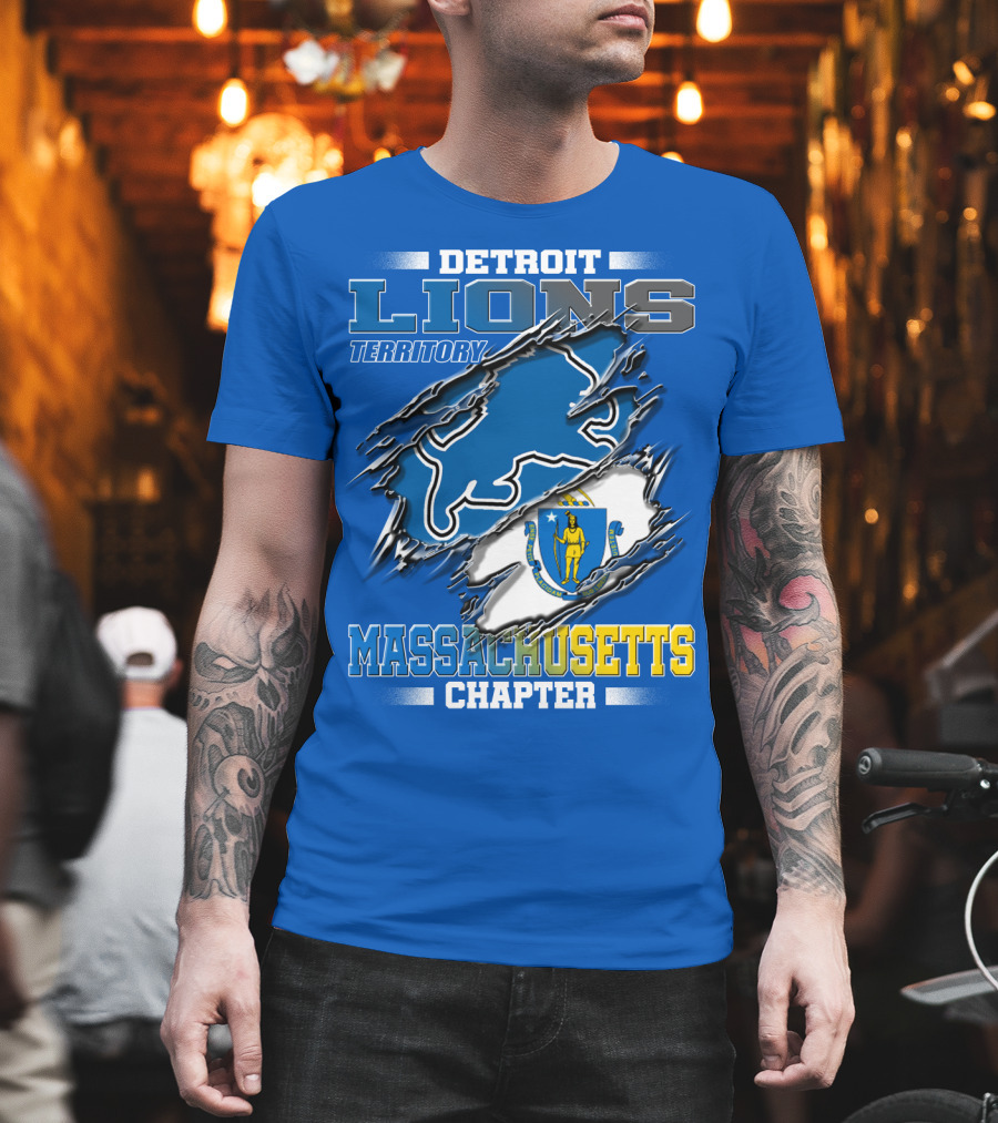 Detroit Lions Territory Massachusetts Chapter T-Shirt