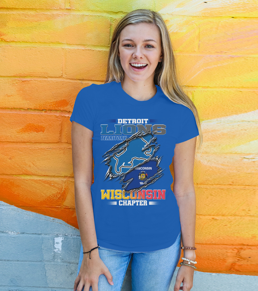 DETROIT LIONS TERRITORY WISCONSIN CHAPTER 1848 T-Shirt