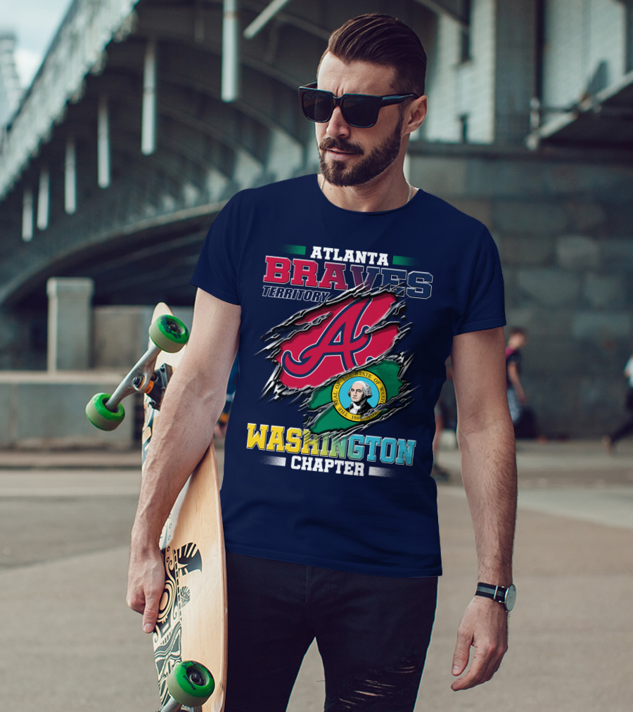 Atlanta Braves Territory Washington Chapter Seal Of The State Of Washington 1889 T-Shirt