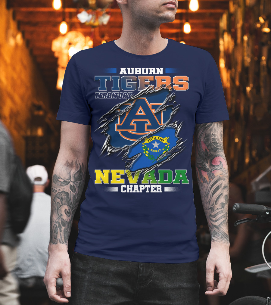 Auburn Tigers Territory Nevada Chapter Battle Born T-Shirt