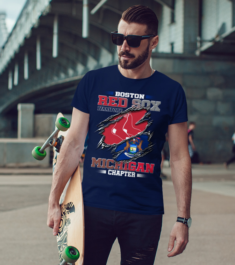 Boston Red Sox Territory Michigan Chapter T-Shirt