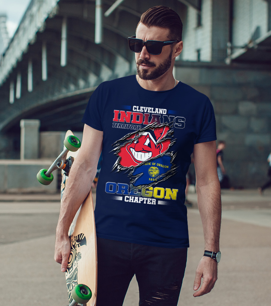 Cleveland Indians Territory Oregon Chapter State Of Oregon 1859 T-Shirt