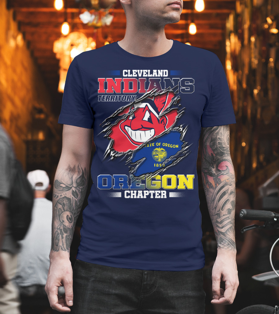 Cleveland Indians Territory Oregon Chapter State Of Oregon 1859 T-Shirt