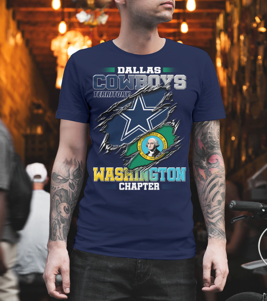 Dallas Cowboys Territory Washington Chapter Seal Of The State Of Washington T-Shirt