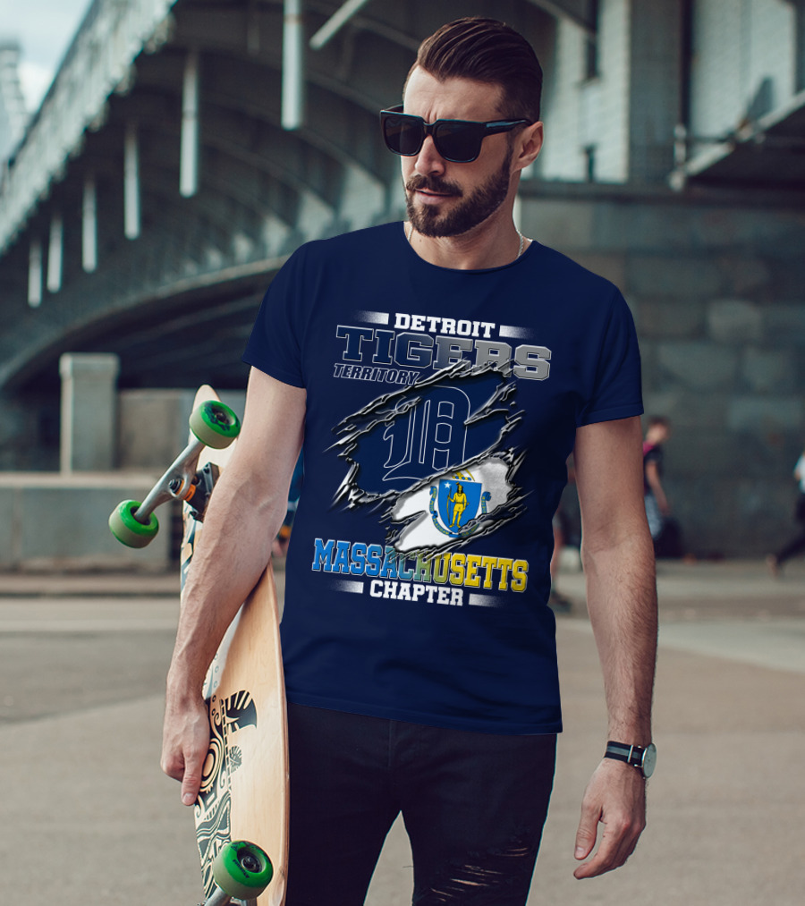 Detroit Tigers Territory Massachusetts Chapter T-Shirt