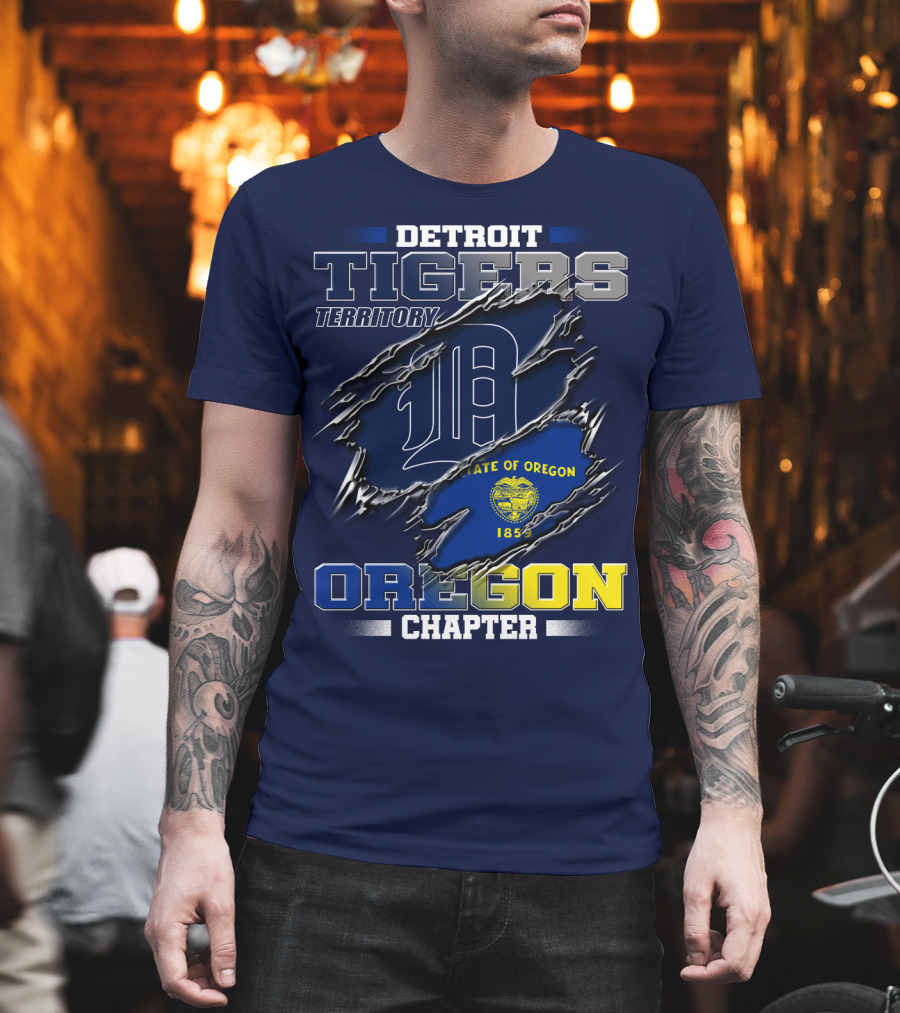 Detroit Tigers Territory Oregon Chapter State Of Oregon 1859 T-Shirt