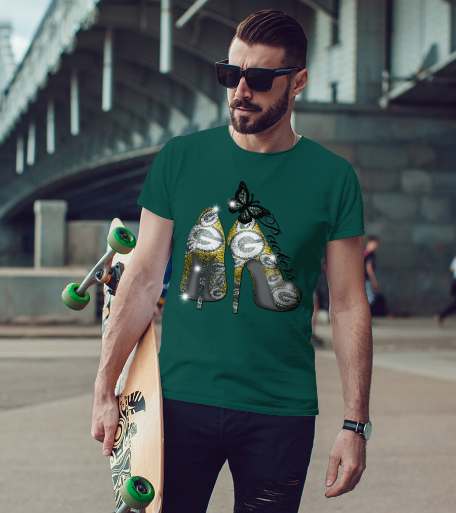 Packers High Heels With Butterfly T-Shirt
