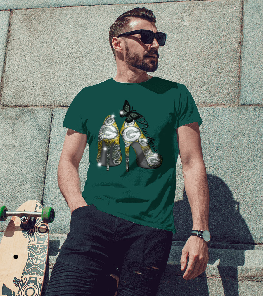 Packers High Heels With Butterfly T-Shirt