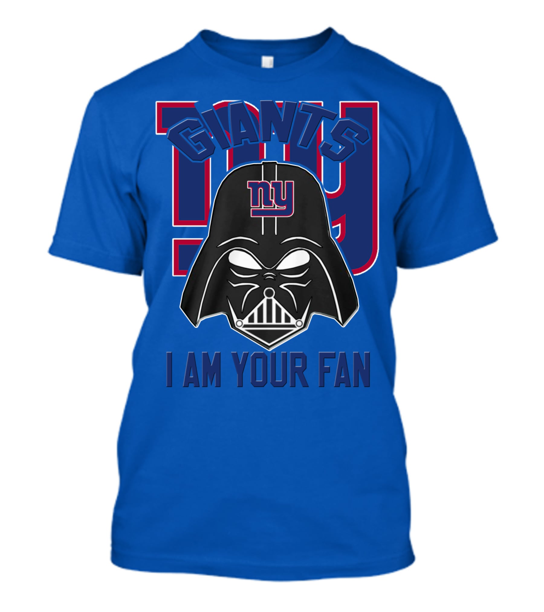 Giants Ny I Am Your Fan Darth Vader Helmet T-Shirt
