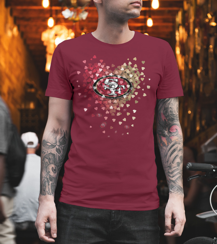 San Francisco 49ers Logo In Heart T-Shirt