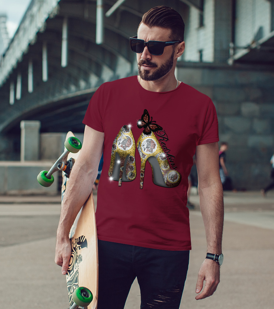 Redskins High Heels And Butterfly Sparkle T-Shirt