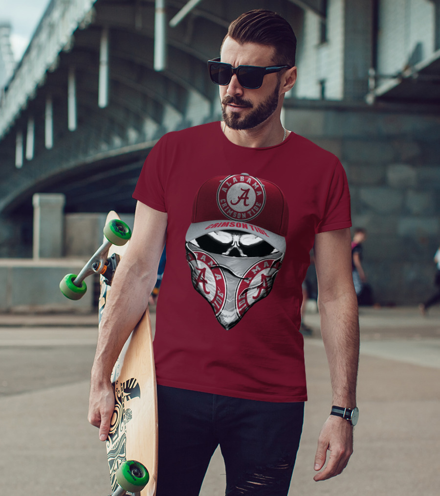 Alabama Crimson Tide A Logo Bandana Mask T-Shirt