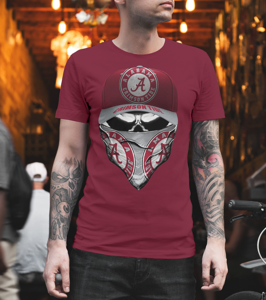 Alabama Crimson Tide A Logo Bandana Mask T-Shirt