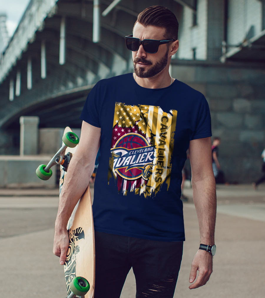 Cleveland Cavaliers Stars And Stripes Basketball T-Shirt