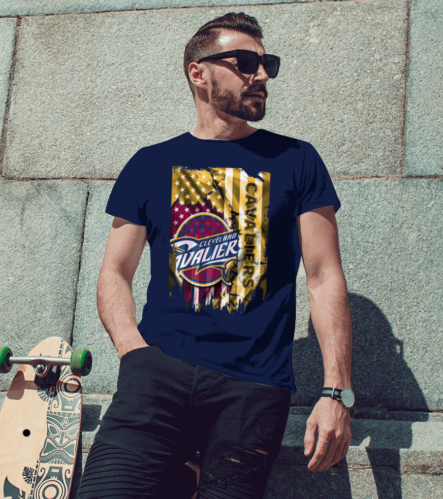 Cleveland Cavaliers Stars And Stripes Basketball T-Shirt