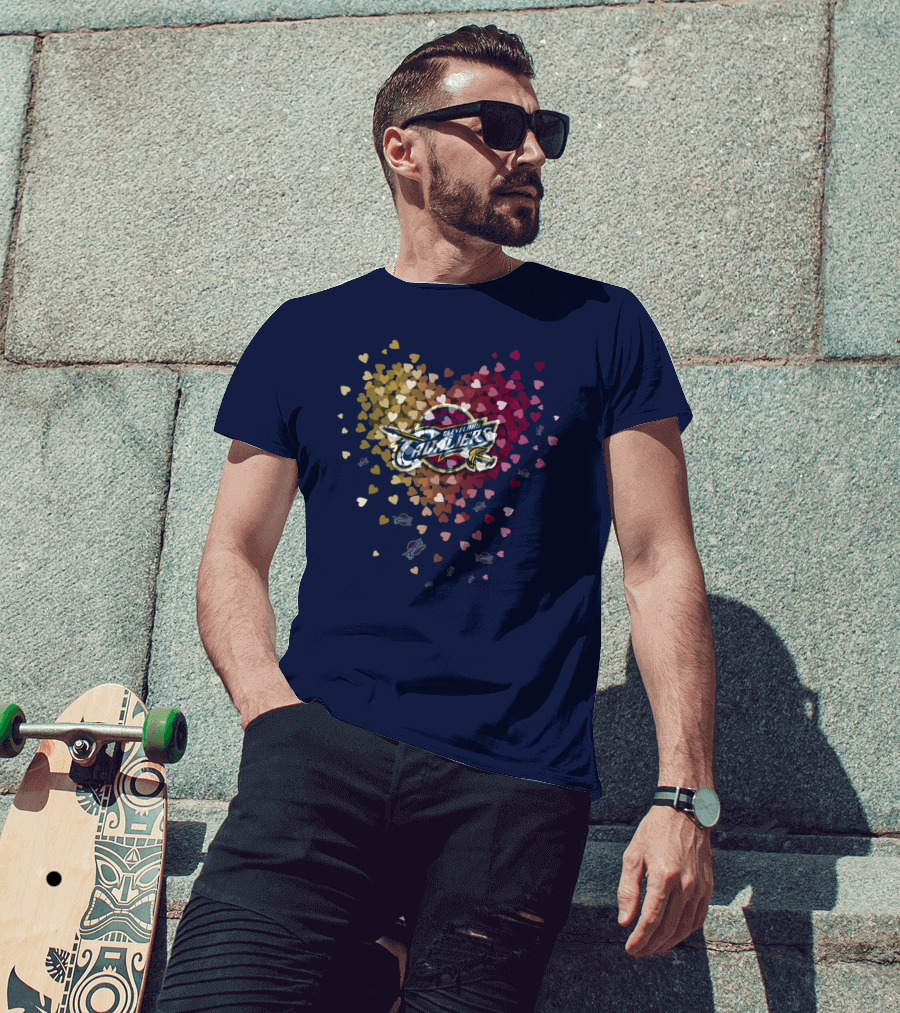 Cleveland Cavaliers Heart T-Shirt