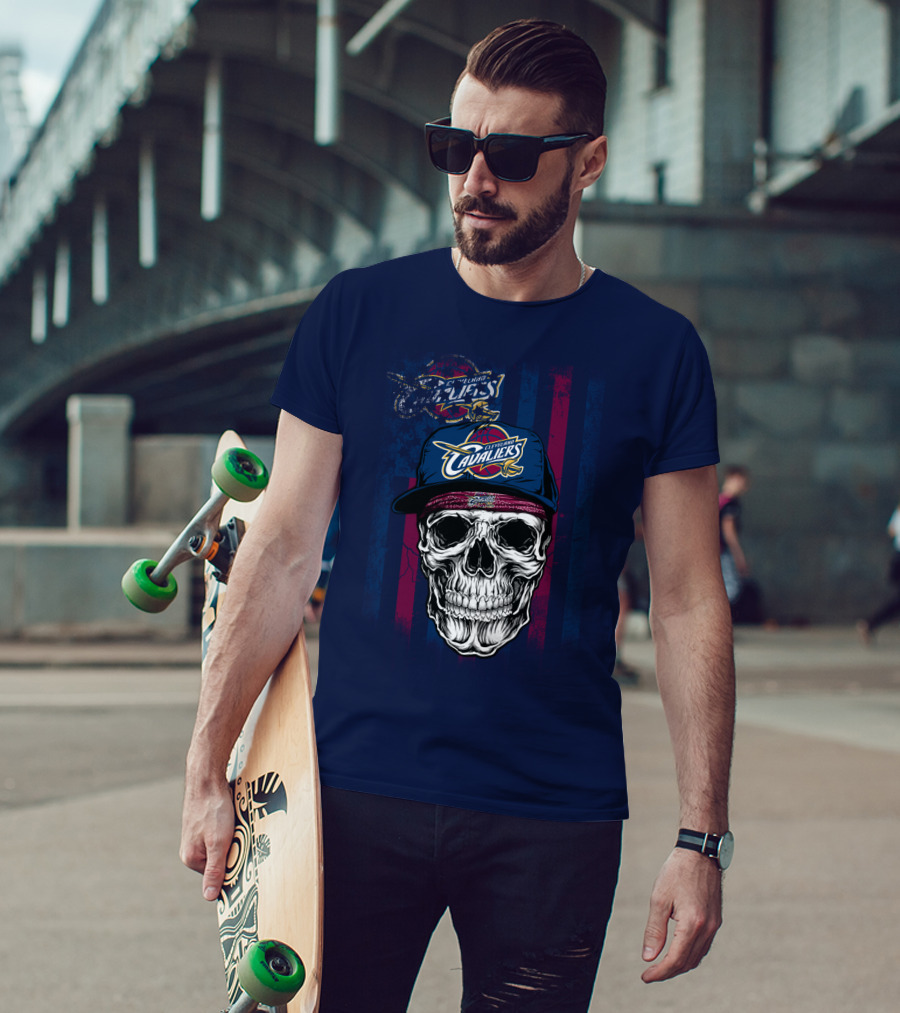 Cleveland Cavaliers Skull With Cap T-Shirt