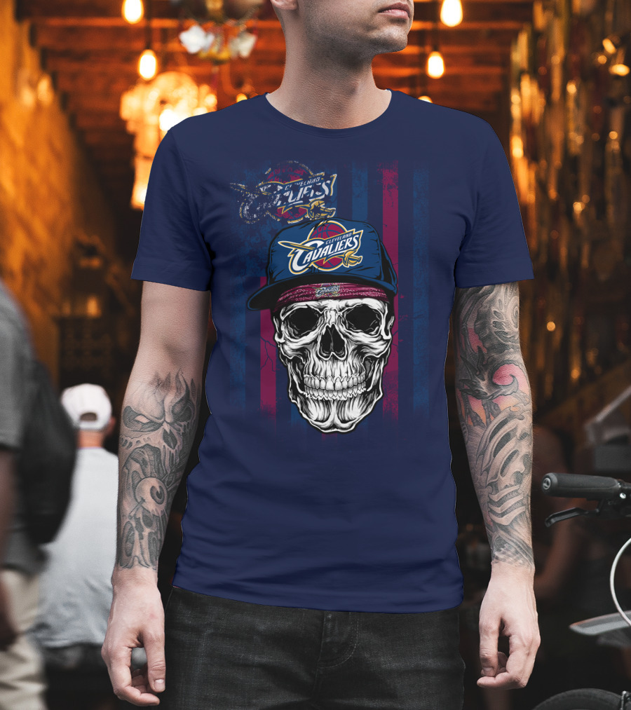 Cleveland Cavaliers Skull With Cap T-Shirt
