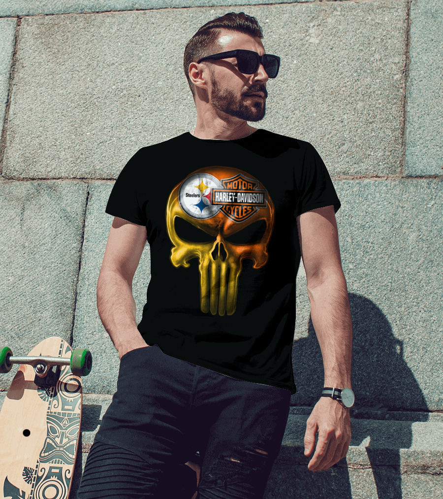 Steelers Harley Davidson Skull 27Hl T-Shirt