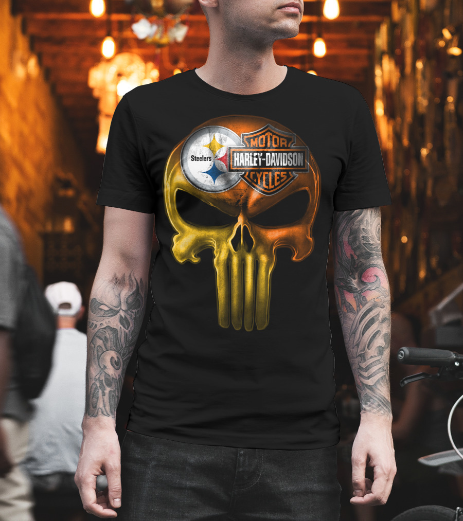 Steelers Harley Davidson Skull 27Hl T-Shirt