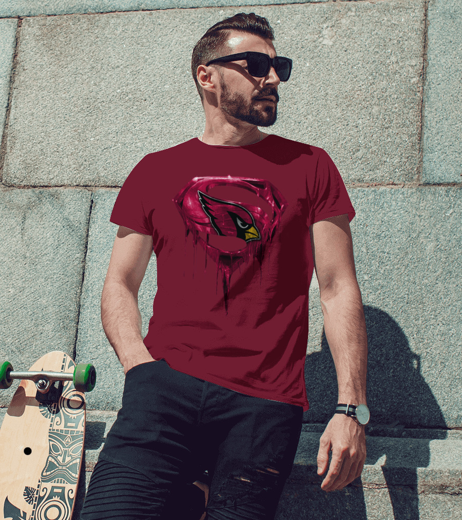Arizona Cardinals Dripping Superman T-Shirt