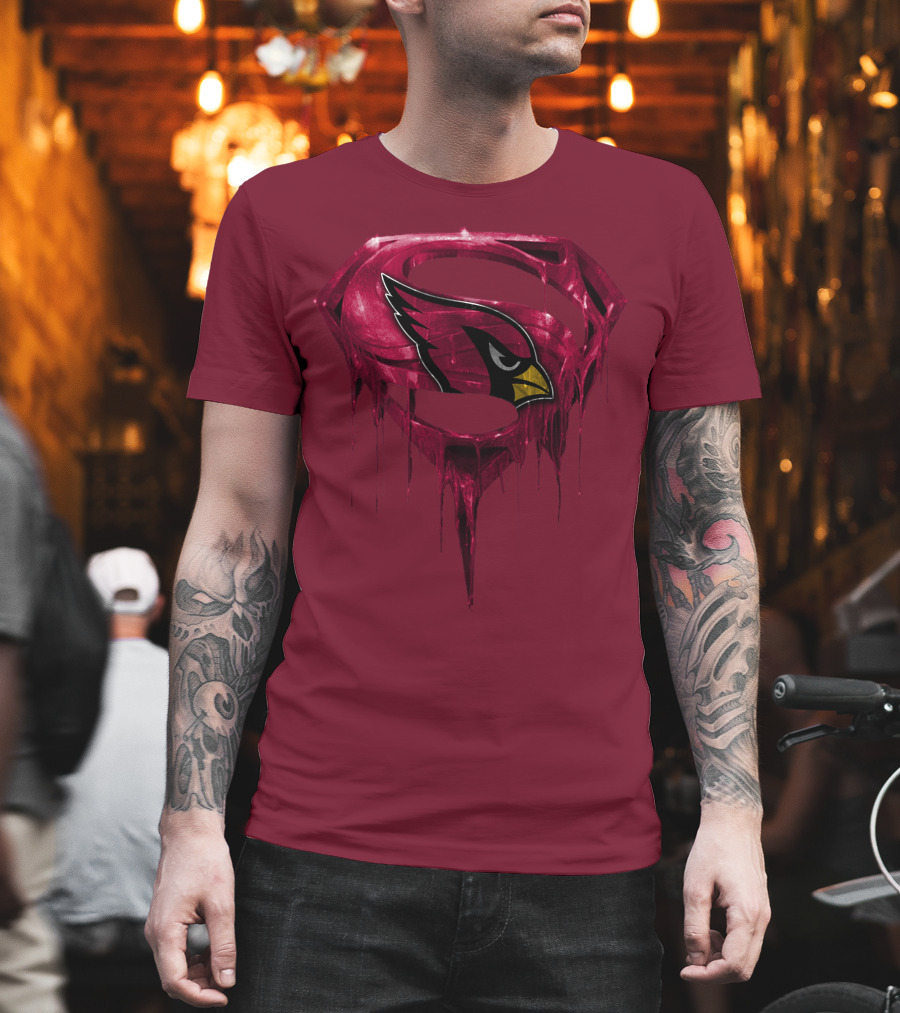 Arizona Cardinals Dripping Superman T-Shirt