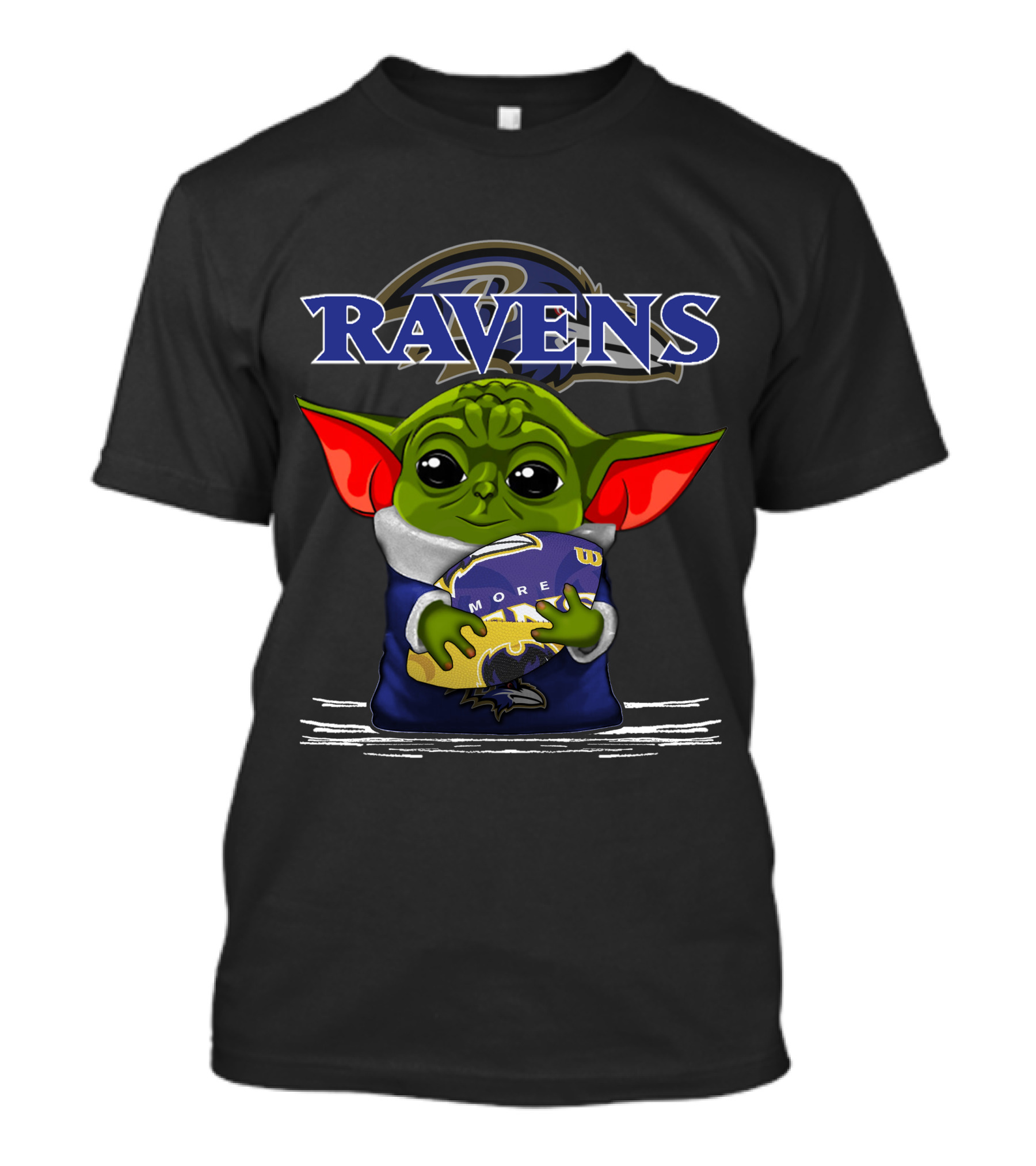 Ravens Yoda Baltimore Football Team Fan T-Shirt