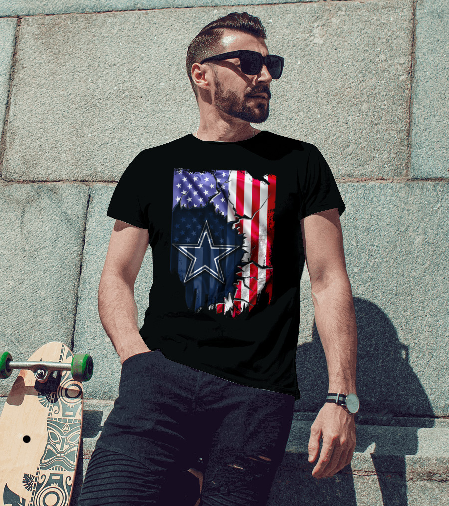 Flag V2 Dallas Cowboys American Flag Star T-Shirt