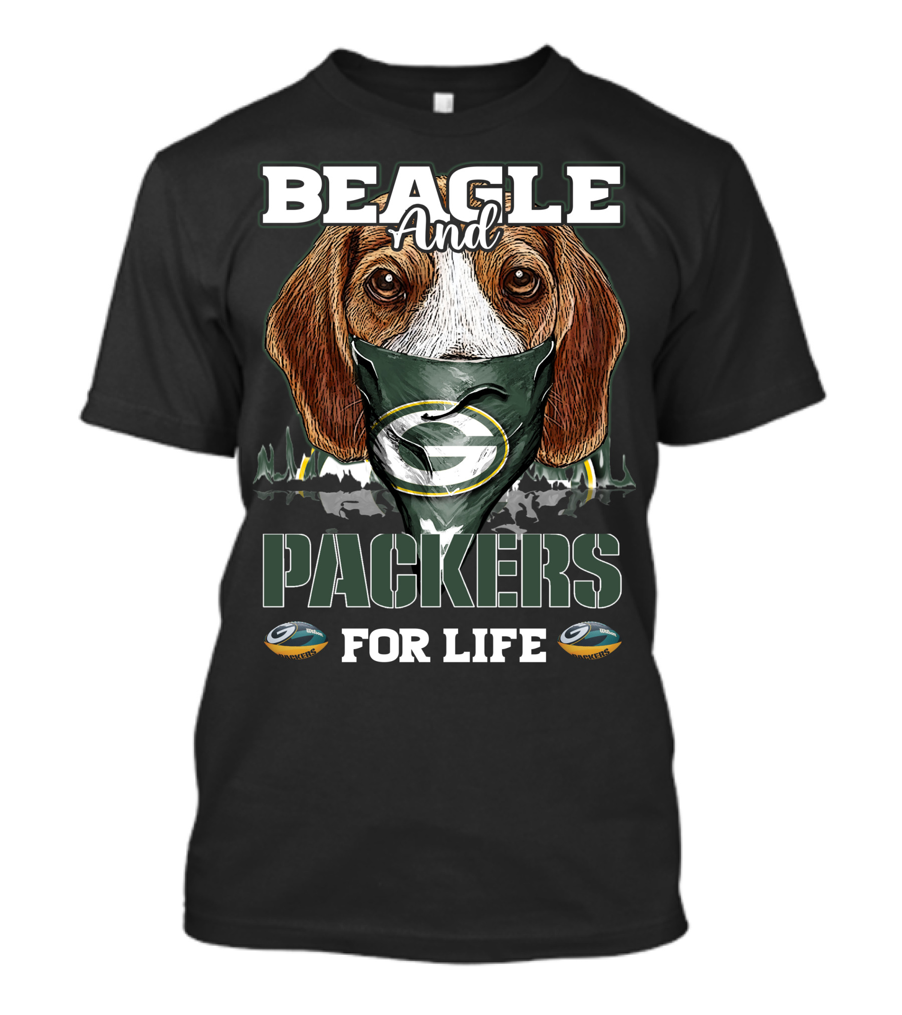 Beagle And Packers For Life T-Shirt