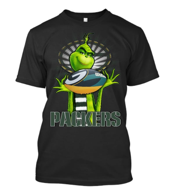 Grinch Holding Wilson Football Packers T-Shirt