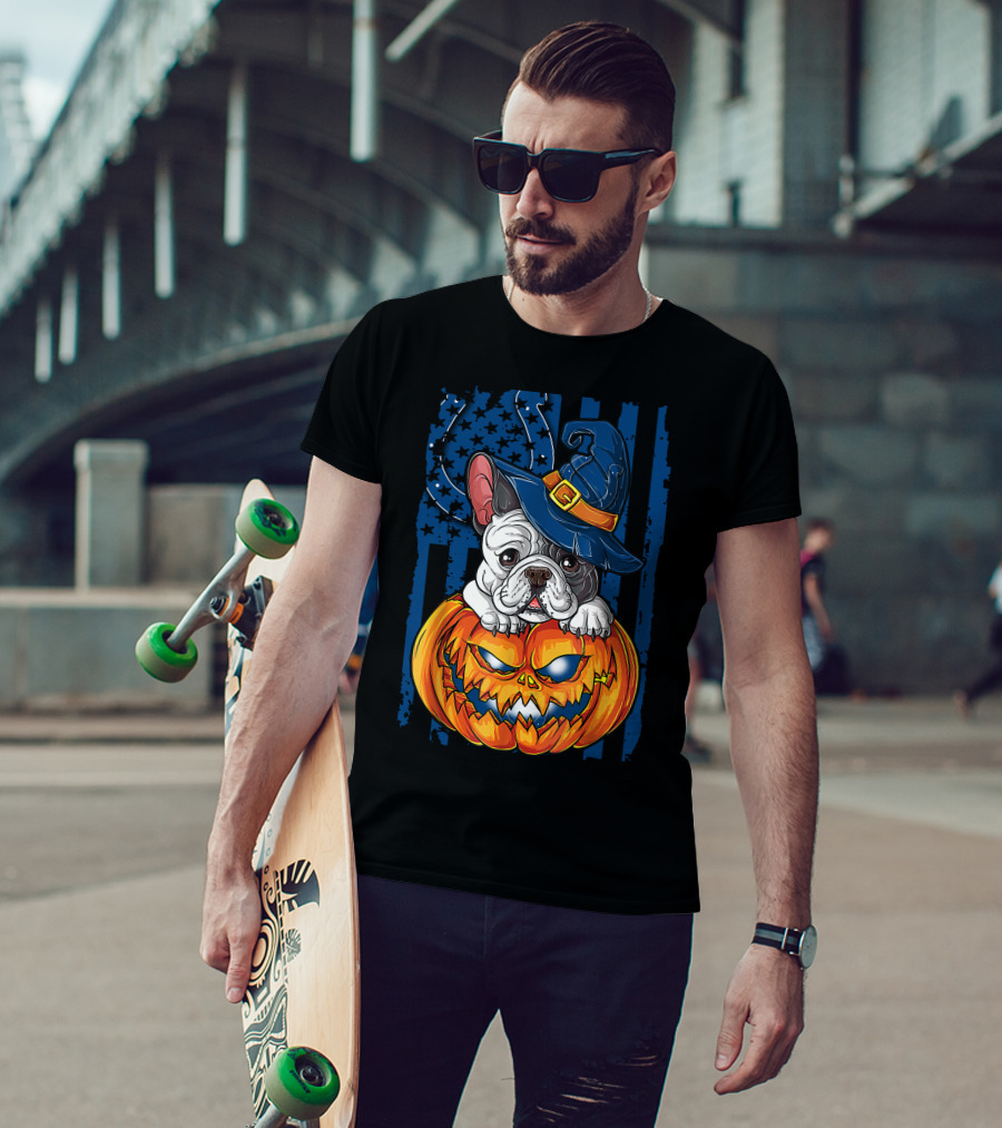 Hlw Halloween Bulldog Indianapolis Colts Pumpkin Magic T-Shirt