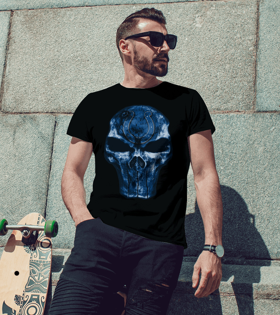 Indianapolis Colts Skull T-Shirt