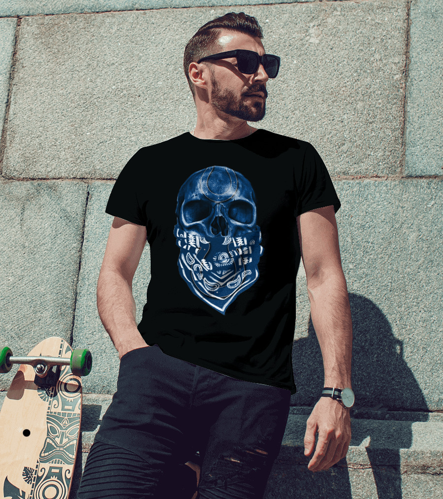 Indianapolis Colts Skull Bandana T-Shirt