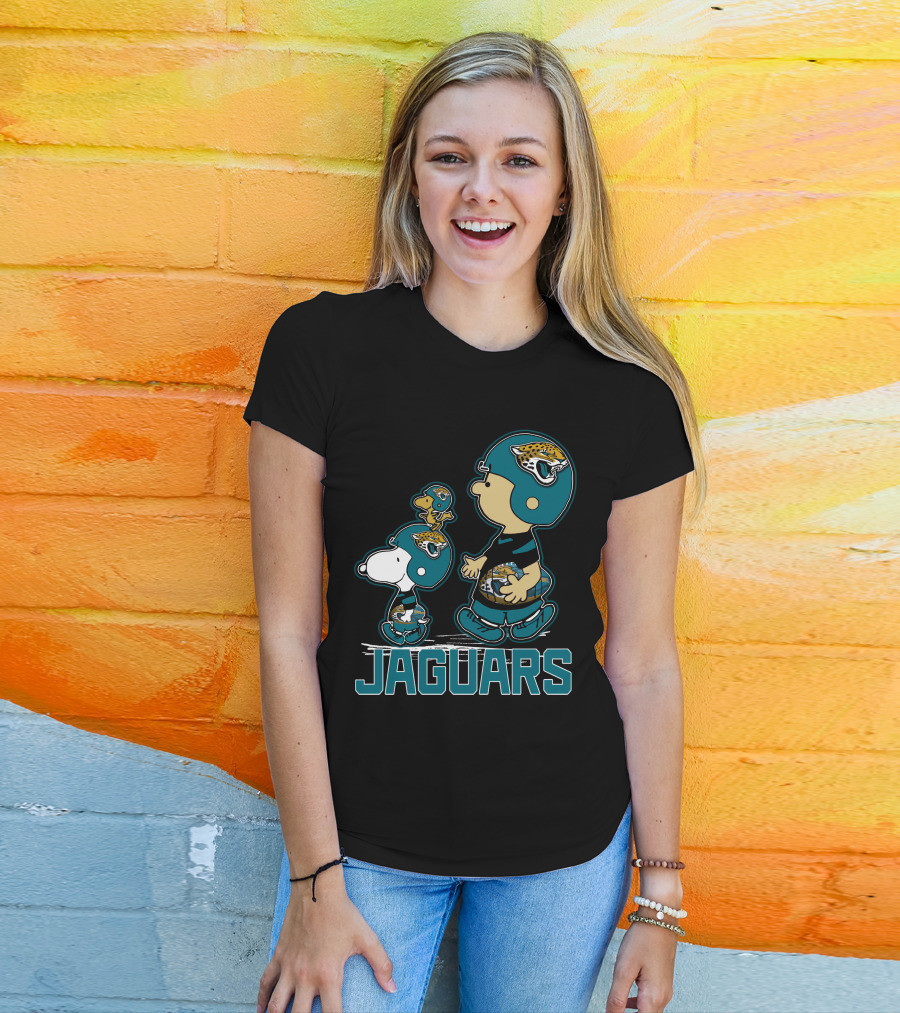 Snpfootball Jaguars Peanuts Characters Jacksonville Jaguars T-Shirt